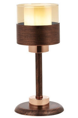 Luxury ML-60193-1CPR Bakır Patina Boyalı Desk Lamp E27 Metal Cam 16cm - Luxury Avize ve Aydınlatma