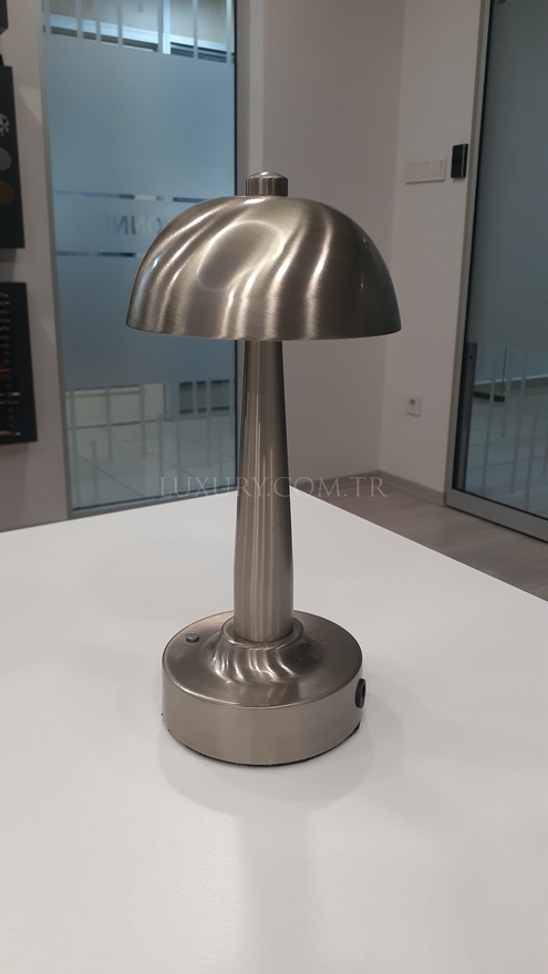 LUXURY ML-64004-N Nikel Kaplama Desk Lamp LED Metal Pleksi 12cm - 2