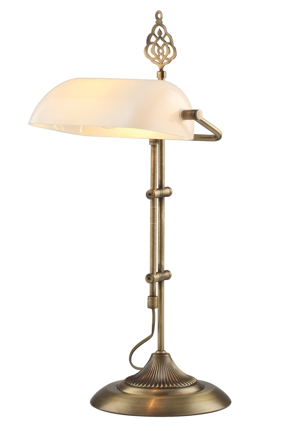 Luxury ML-9063-WHITE Eskitme Kaplama Desk Lamp E27 Metal Cam 30x20cm - 1