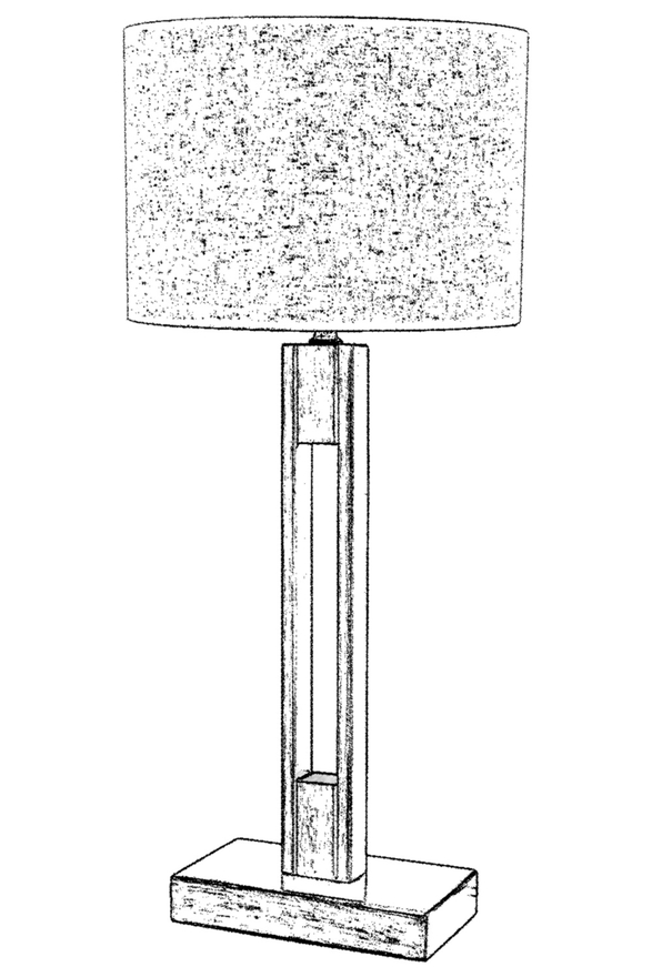 Luxury ML-9108-1E Eskitme Kaplama Masa Lambası E27 Metal Kumaş 30cm - 2