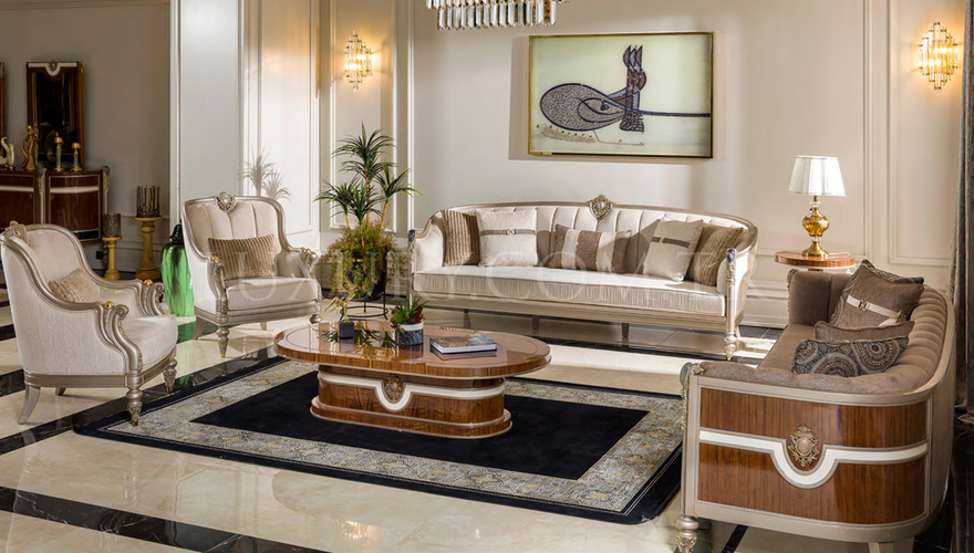 Luxury Veneta Neo Classic Sofa Set - 2