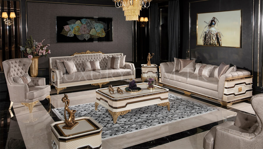 Maderya Avangarde Krem Комплект Дивана - 1128