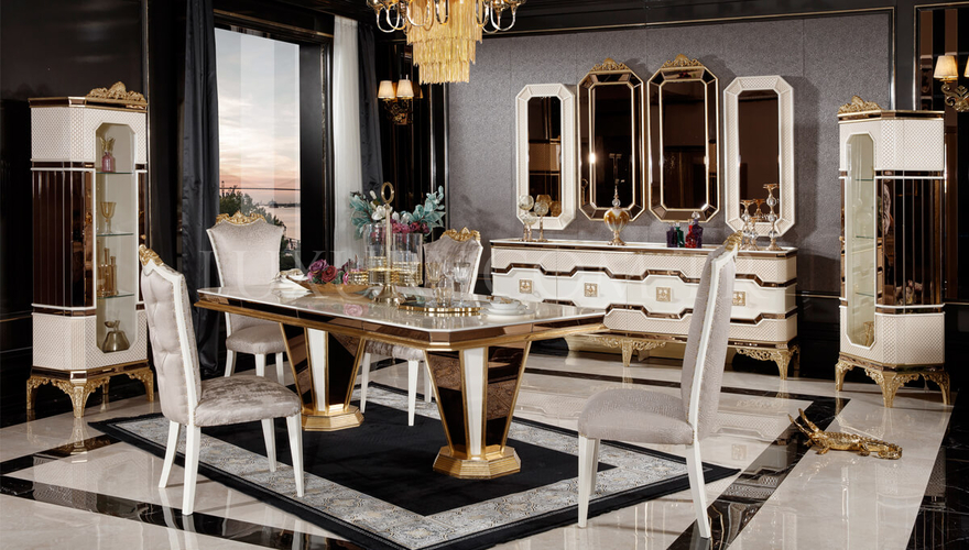 Maderya Modern Cream Dining Room - 1128