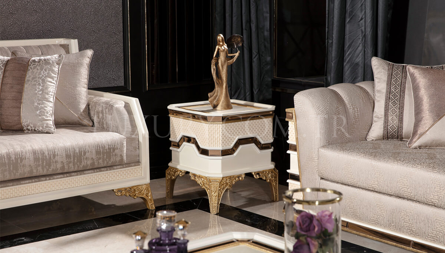 Maderya Modern Cream Living Room - 12