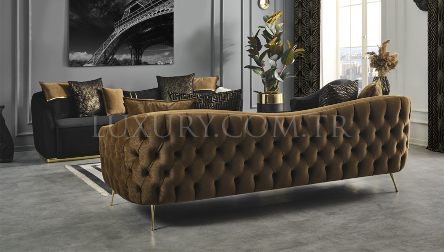 Mamba Modern Gold Koltuk Takımı - 12