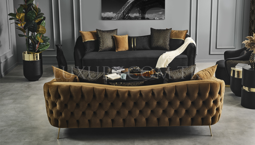 Mamba Modern Gold Koltuk Takımı - 13