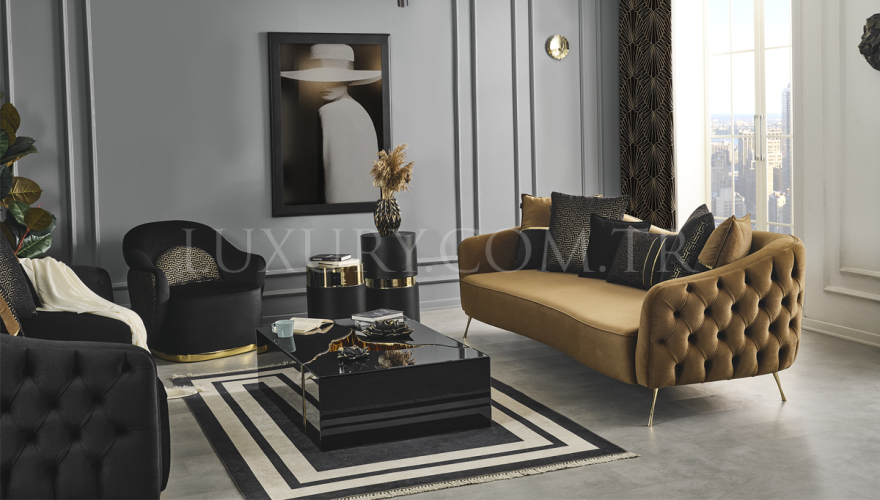 Mamba Modern Gold Koltuk Takımı - 8