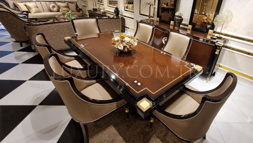 Mansion Kahverengi Yemek Odası - 1177