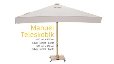 Manuel Teleskobik Bahçe Şemsiyesi - 1064