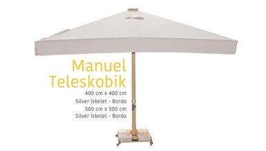 Manuel Teleskobik Bahçe Umbrellasi