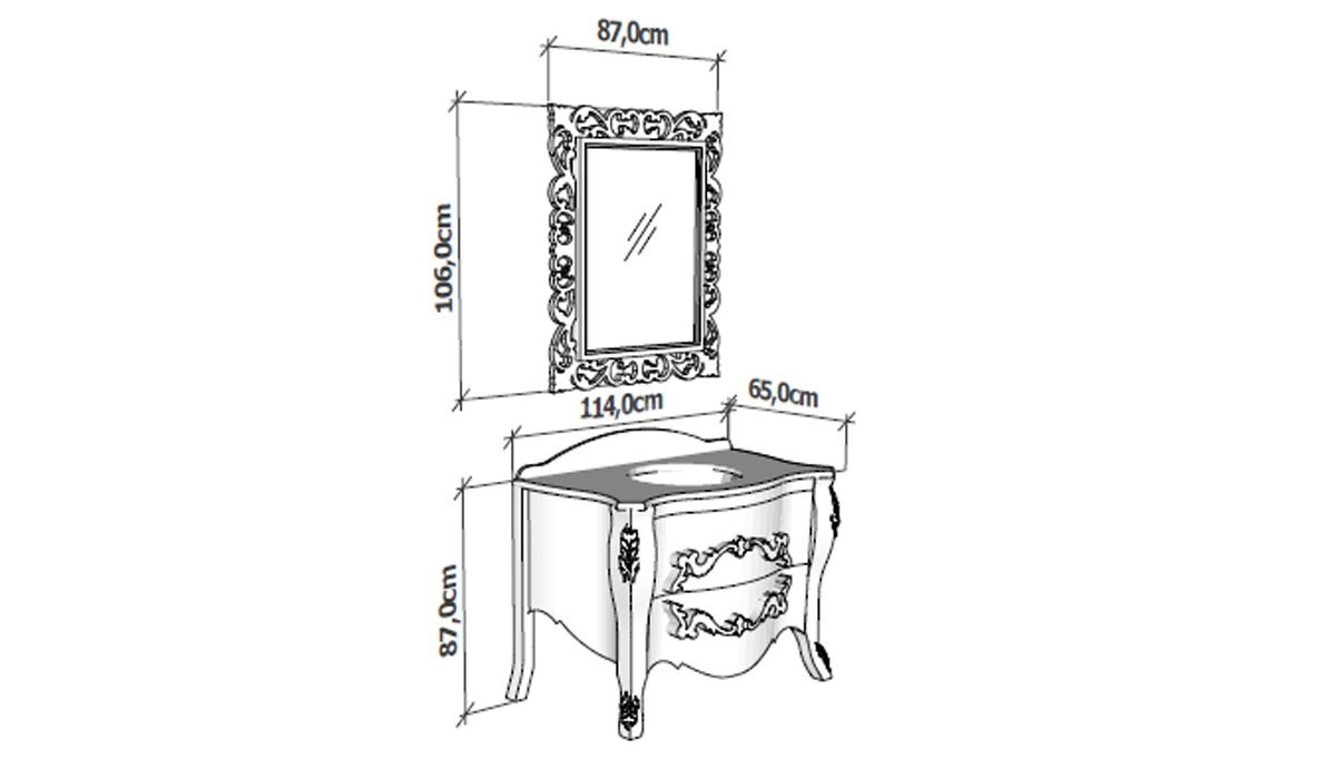 Marena Black Classic Bathroom Set - 5