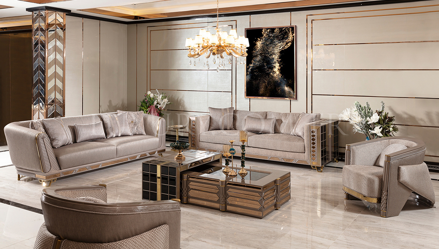 Marsala Metal Sofa Set - 525