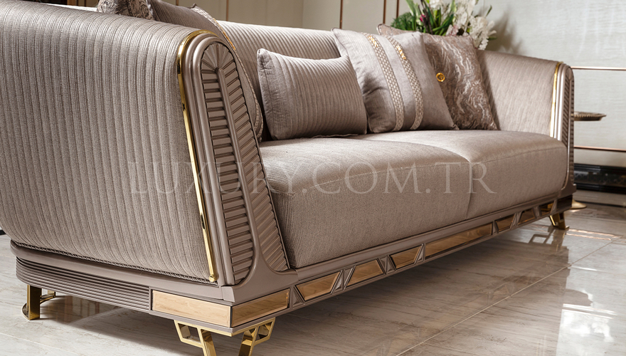 Marsala Metal Sofa Set - 18