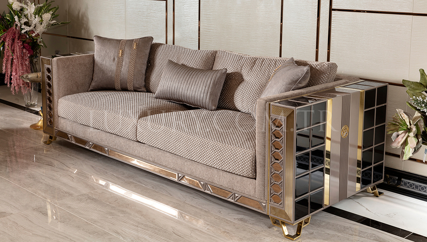 Marsala Metal Sofa Set - 22