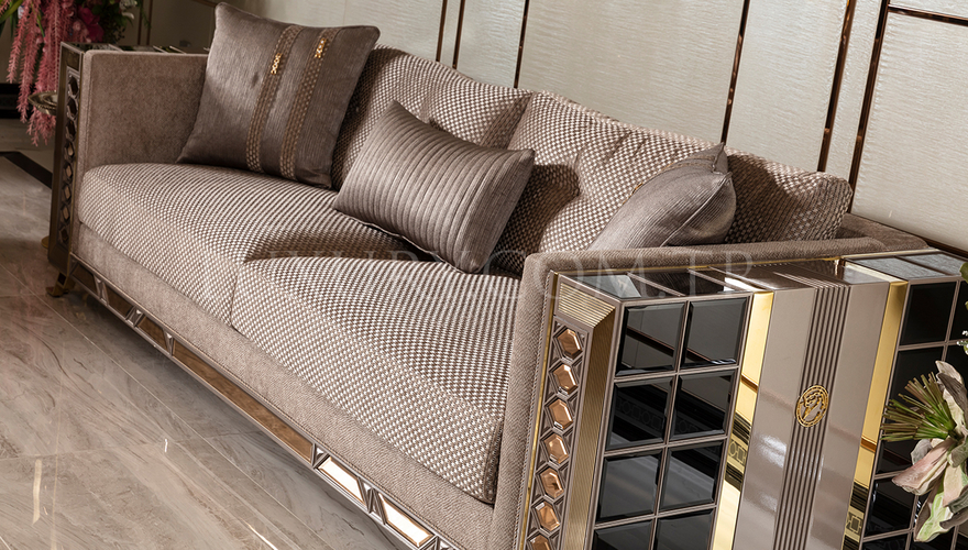 Marsala Metal Sofa Set - 24