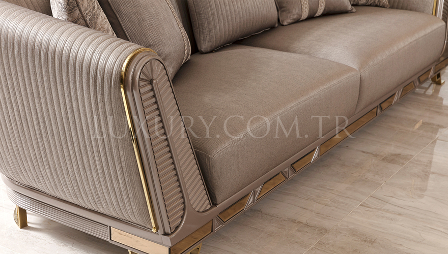 Marsala Metal Sofa Set - 28