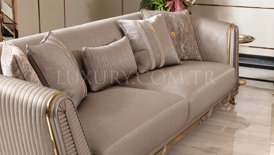 Marsala Metal Sofa Set - 29