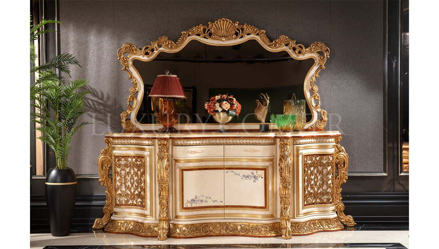 Martinik Gold Varaklı Classic Dining Room - 14