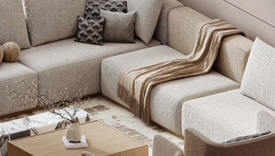 Marvin Krem Köşe Koltuk Takımı - 2