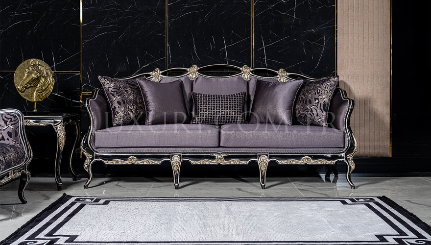 Maslak Classic Gray Sofa Set - 19