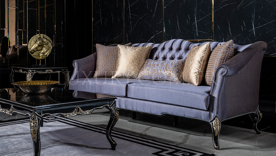 Maslak Classic Gray Sofa Set - 21