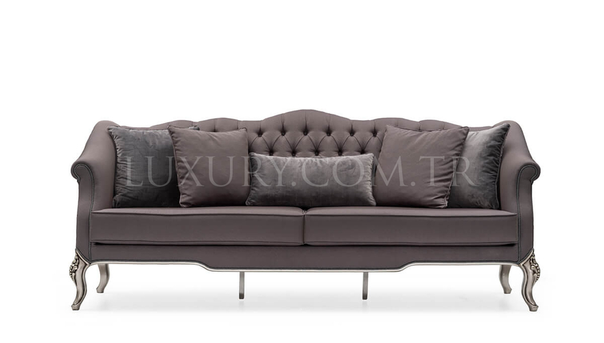 Maslak Classic Gray Sofa Set - 12