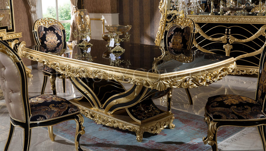Mecidiye Classic Black Dining Room - 6