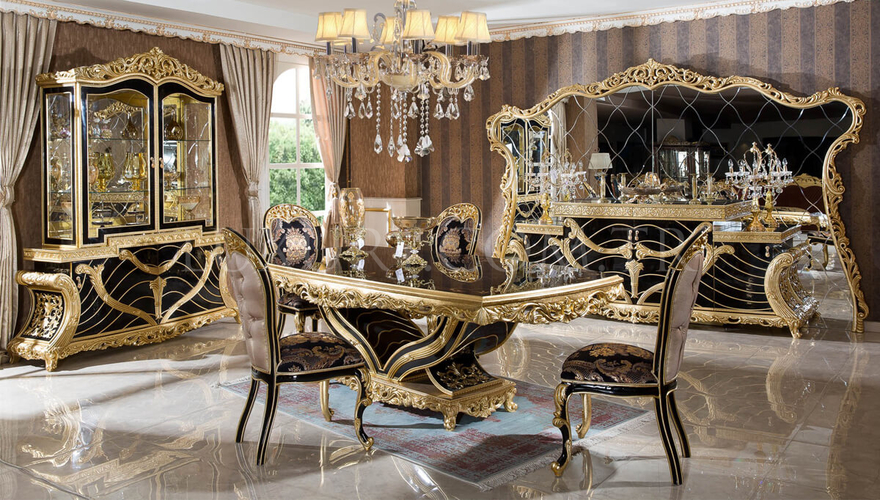 Mecidiye Classic Black Dining Room - 1