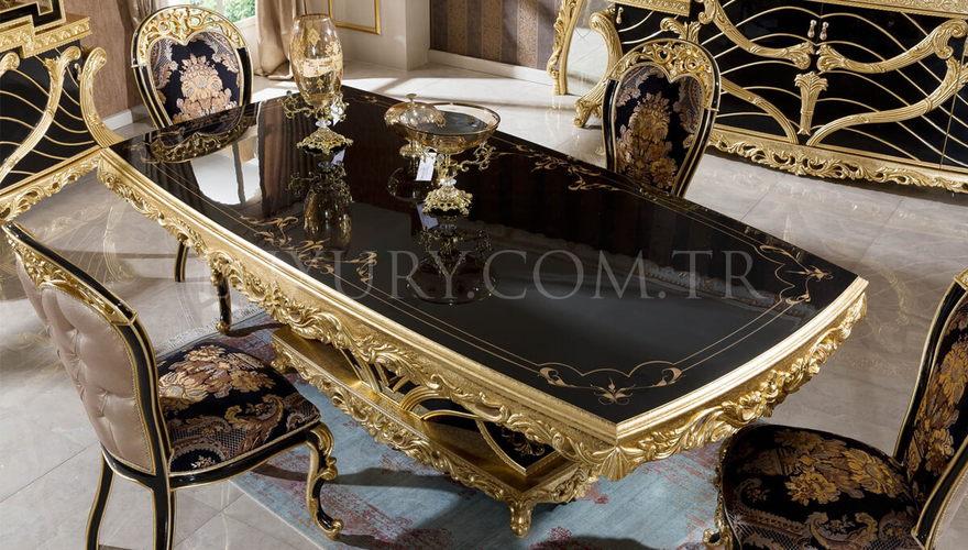 Mecidiye Classic Black Dining Room - 7