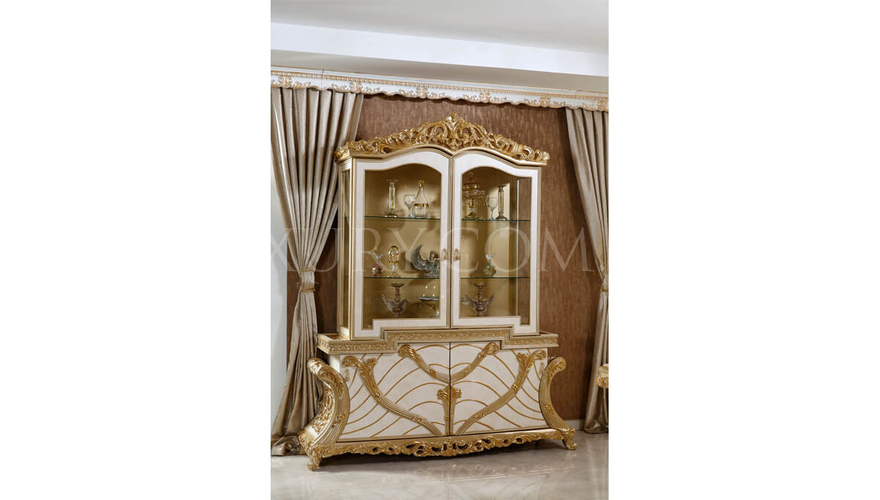 Mecidiye Classic Gold Leaf Dining Room - 11