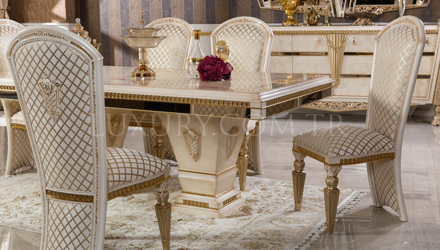 Melikşah Classic Cream Dining Room - 4