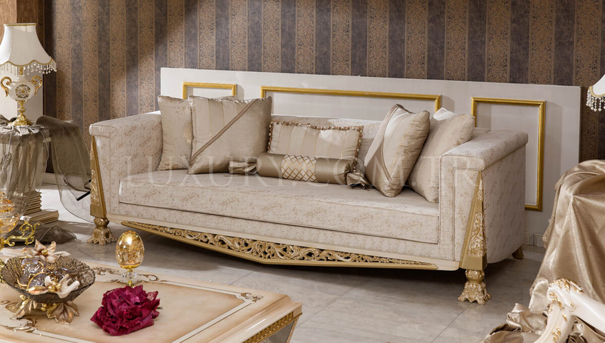 Melikşah Classic Cream Living Room - 11