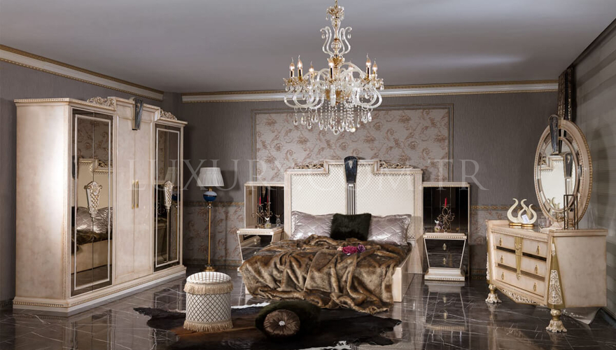 Melikşah Classic Krem Bedroom - 1128