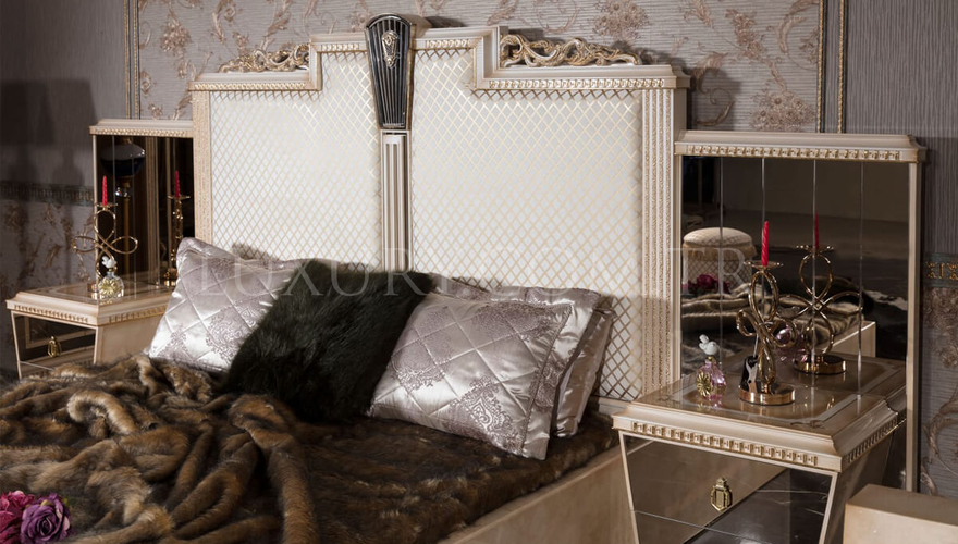 Melikşah Klasik Krem Yatak Odası - 5