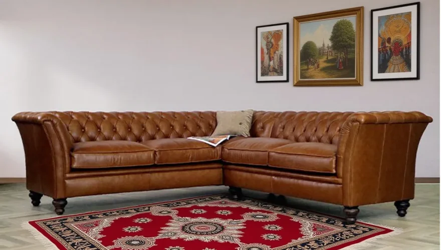 Melton Deri Chester Köşe Koltuk - 1