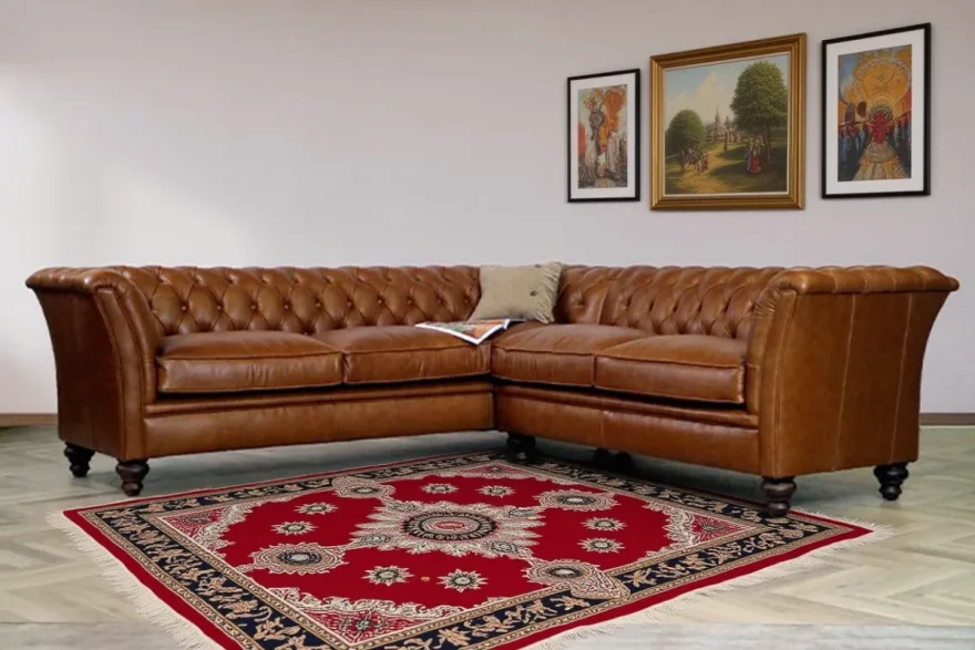 Melton Deri Chester Köşe Koltuk - 5