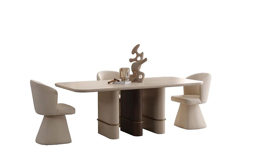 Menton Krem Yemek Odası - 4