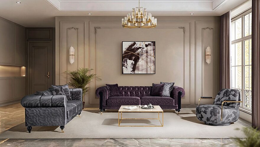 Merano Chesterfield Koltuk Takımı - 1
