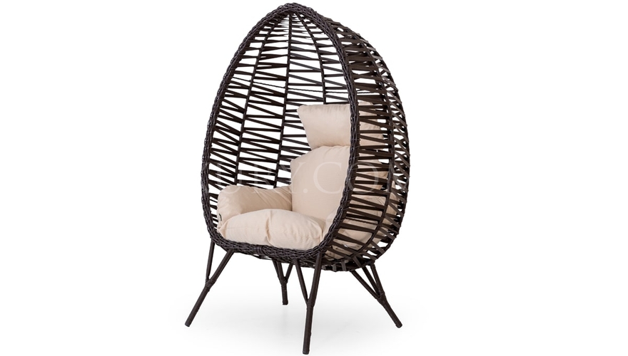 Midas Brown Garden Lounge Chair - 1
