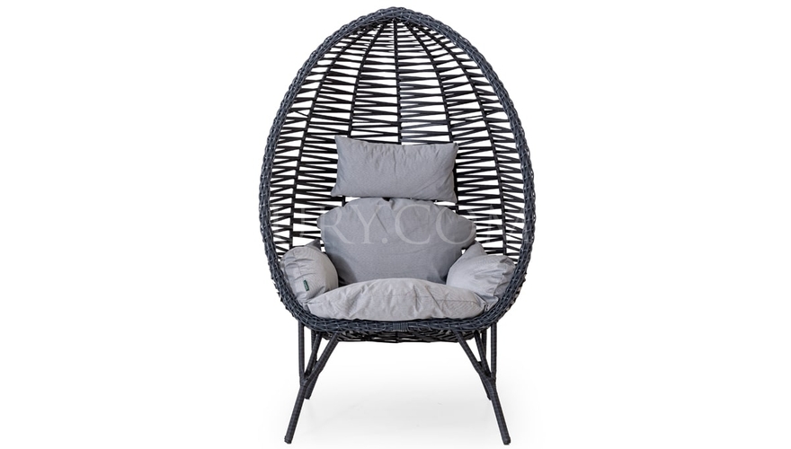 Midas Gray Garden Lounge Chair - 1