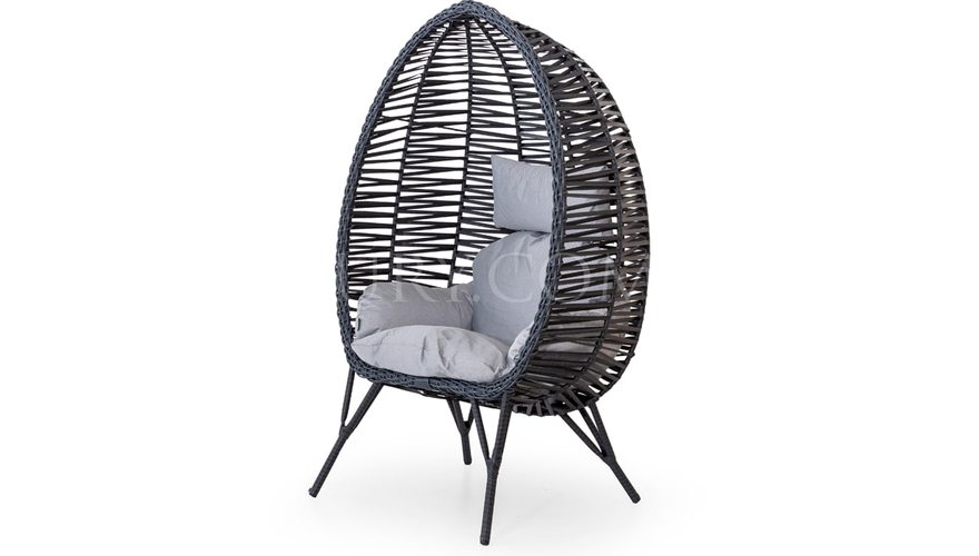 Midas Gray Garden Lounge Chair - 2
