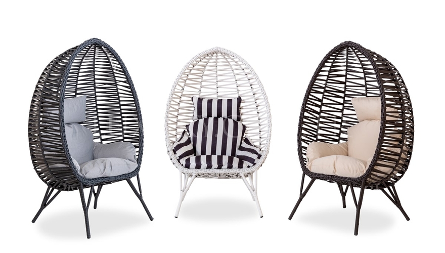 Midas White 	Garden Lounge Chair - 3