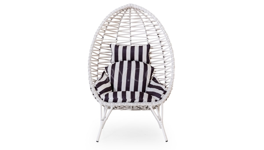 Midas White 	Garden Lounge Chair - 1