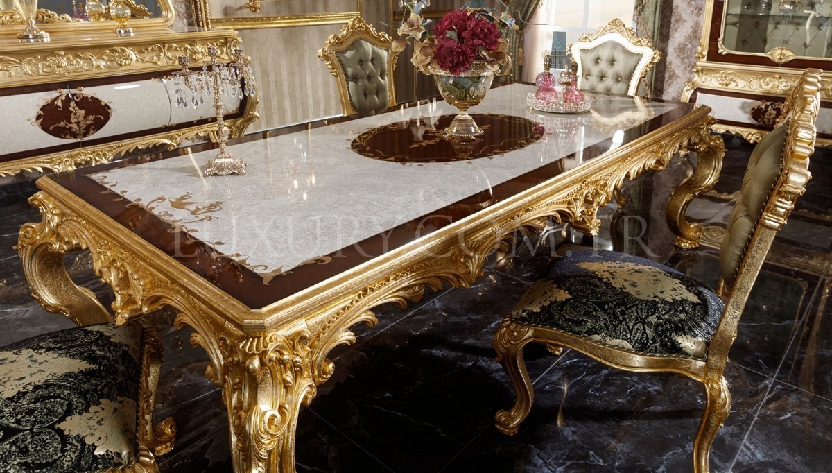 Monesa Gold Leaf Dining Room - 7