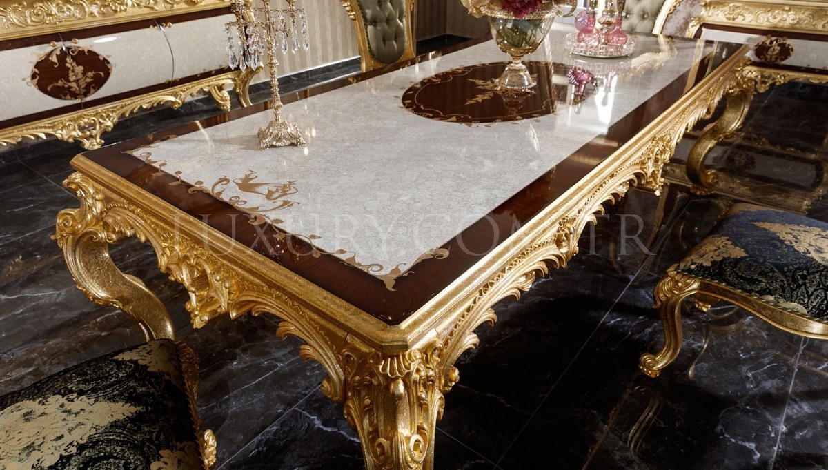 Monesa Gold Leaf Dining Room - 10