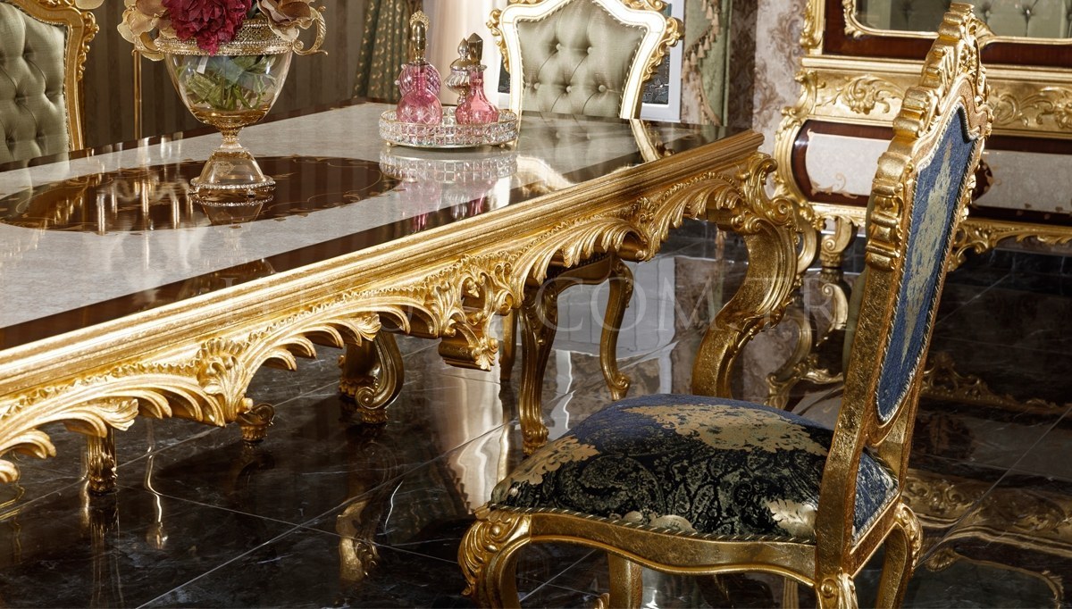 Monesa Gold Leaf Dining Room - 12