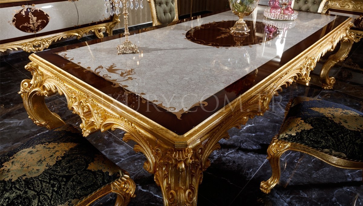 Monesa Gold Leaf Dining Room - 9