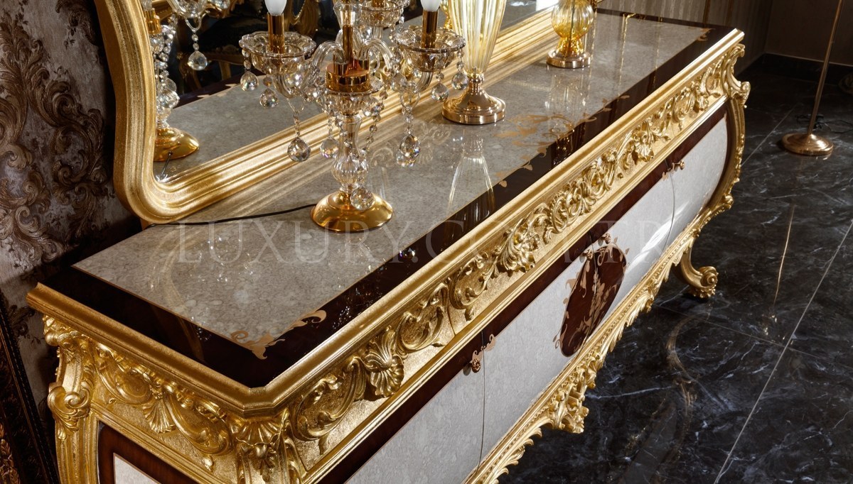 Monesa Gold Leaf Dining Room - 15