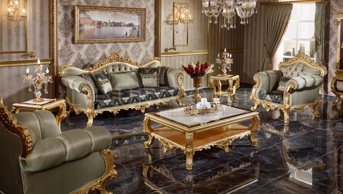 Monesa Gold Leaf Living Room - 1014