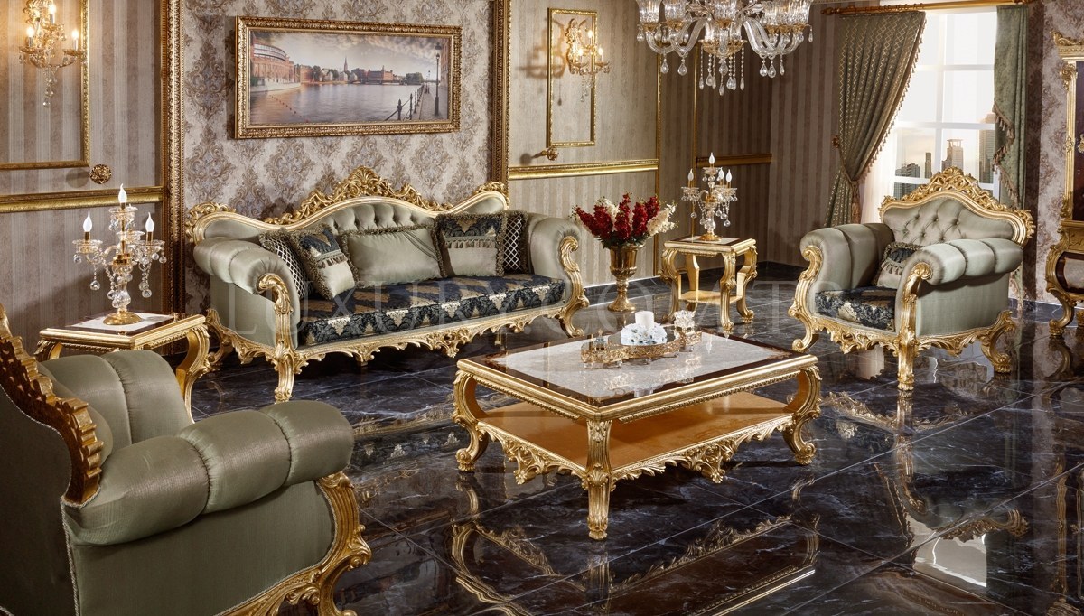 Monesa Gold Leaf Living Room - 1